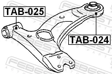 FEBEST Mounting, control/trailing arm (TAB-024)