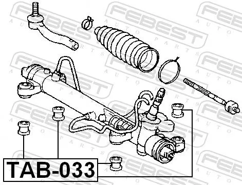 FEBEST Mounting, steering gear (TAB-033)