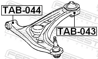 FEBEST Mounting, control/trailing arm (TAB-044)