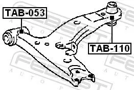 FEBEST Mounting, control/trailing arm (TAB-110)