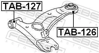 FEBEST Mounting, control/trailing arm (TAB-126)