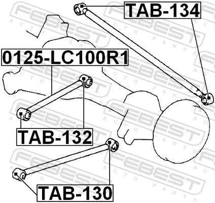 FEBEST Mounting, control/trailing arm (TAB-132)