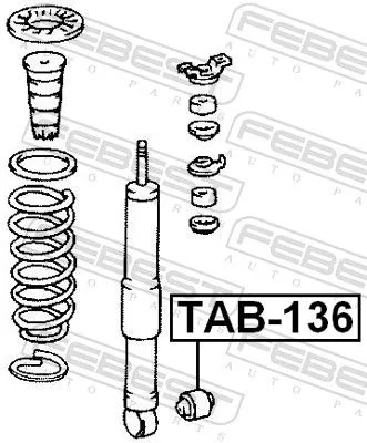 FEBEST Bush, shock absorber (TAB-136)