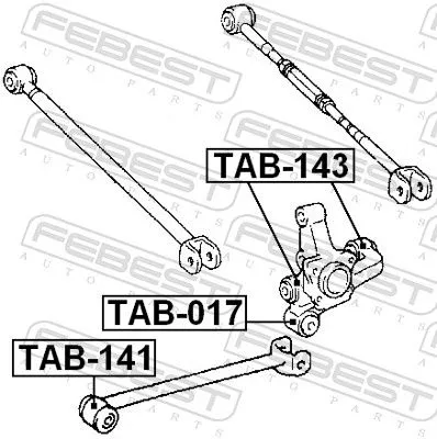 FEBEST Mounting, control/trailing arm (TAB-143)