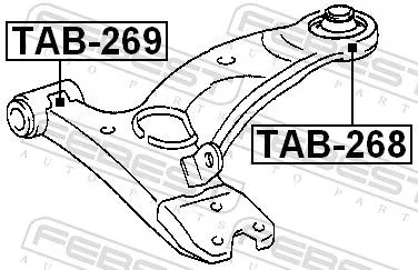 FEBEST Mounting, control/trailing arm (TAB-269)