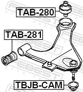 FEBEST Mounting, control/trailing arm (TAB-280)