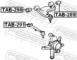 FEBEST Mounting, control/trailing arm (TAB-290)