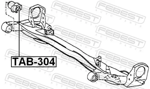 FEBEST Bushing, axle beam (TAB-304)