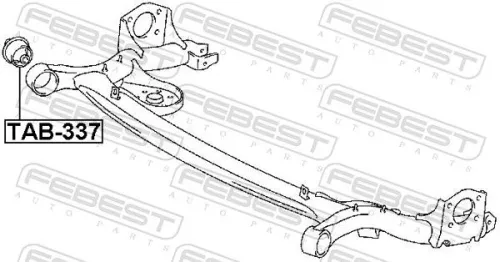 FEBEST Bushing, axle beam (TAB-337)