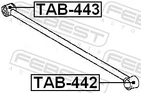 FEBEST Mounting, control/trailing arm (TAB-442)