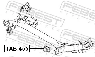 FEBEST Bushing, axle beam (TAB-455)