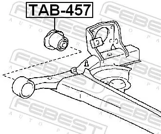 FEBEST Bushing, axle beam (TAB-457)