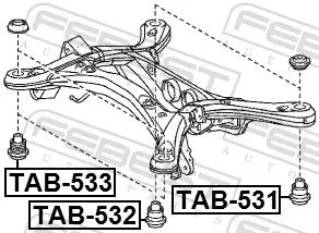 FEBEST Mounting, support frame/subframe (TAB-532)