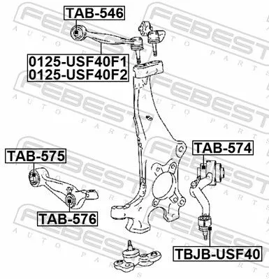 FEBEST Mounting, control/trailing arm (TAB-574)