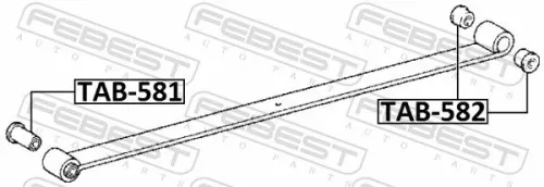 FEBEST Bushing, leaf spring (TAB-582)