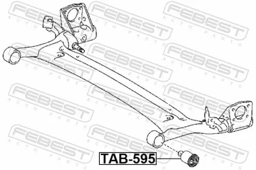 FEBEST Bushing, axle beam (TAB-595)