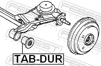 FEBEST Bushing, axle beam (TAB-DUR)