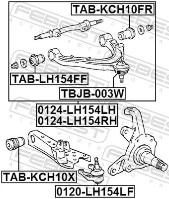 FEBEST Mounting, control/trailing arm (TAB-LH154FF)