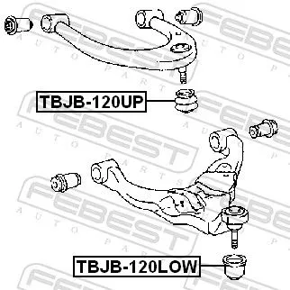 FEBEST Repair kit, supporting/ball joint (TBJB-120LOW)