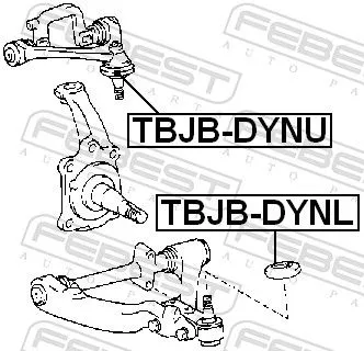 FEBEST Repair kit, supporting/ball joint (TBJB-DYNL)