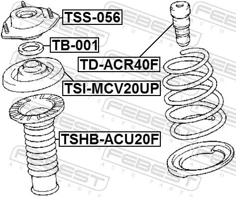 FEBEST Rubber Buffer, suspension (TD-ACR40F)