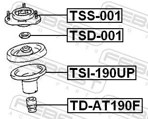 FEBEST Rubber Buffer, suspension (TD-AT190F)
