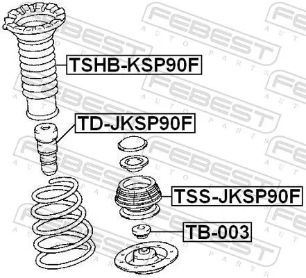 FEBEST Rubber Buffer, suspension (TD-JKSP90F)
