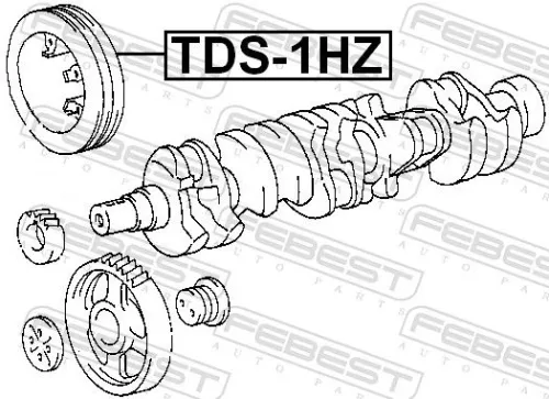 FEBEST Belt Pulley, crankshaft (TDS-1HZ)