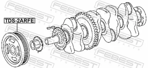 FEBEST Belt Pulley, crankshaft (TDS-2ARFE)