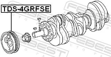 FEBEST Belt Pulley, crankshaft (TDS-4GRFSE)