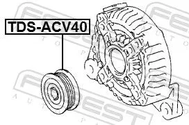 FEBEST Belt Pulley, alternator (TDS-ACV40)