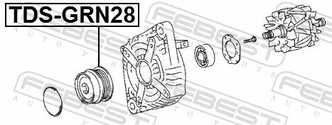 FEBEST Belt Pulley, alternator (TDS-GRN28)