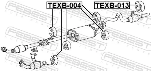 FEBEST Mounting Kit, exhaust system (TEXB-004)
