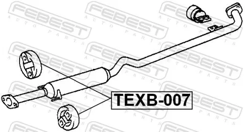 FEBEST Rubber Buffer, muffler (TEXB-007)