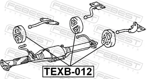 FEBEST Mounting Kit, exhaust system (TEXB-012)