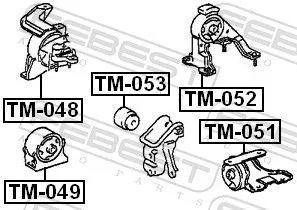 FEBEST Mounting, engine (TM-052)