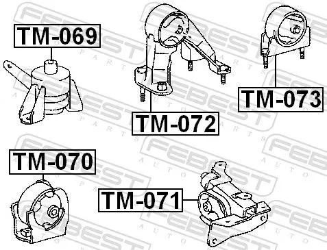 FEBEST Mounting, engine (TM-070)