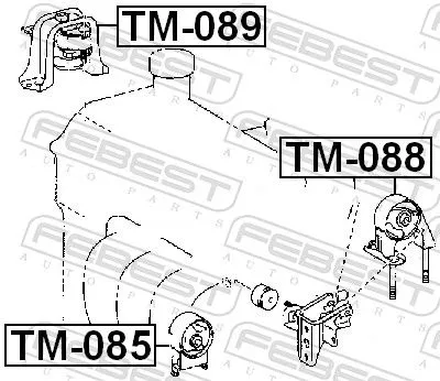 FEBEST Mounting, engine (TM-085)