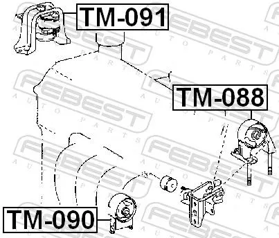 FEBEST Mounting, engine (TM-090)
