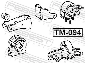 FEBEST Mounting, engine (TM-094)
