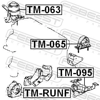 FEBEST Mounting, engine (TM-095)