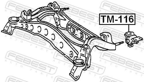 FEBEST Bushing, axle beam (TM-116)