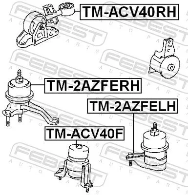 FEBEST Mounting, engine (TM-2AZFERH)