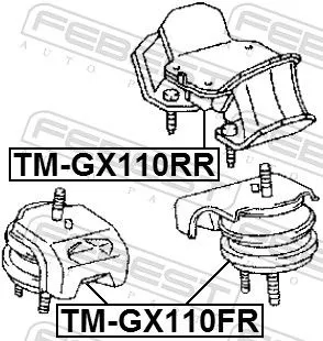 FEBEST Mounting, engine (TM-GX110FR)