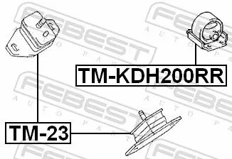 FEBEST Mounting, engine (TM-KDH200RR)