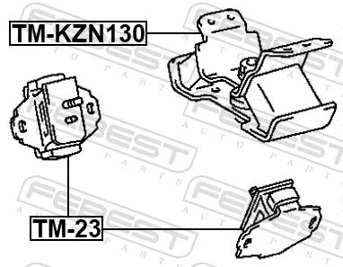 FEBEST Mounting, engine (TM-KZN130)