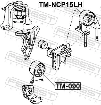 FEBEST Mounting, engine (TM-NCP15LH)