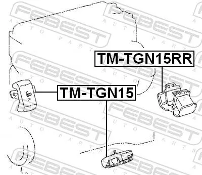 FEBEST Mounting, engine (TM-TGN15RR)