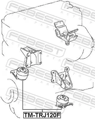 FEBEST Mounting, engine (TM-TRJ120F)