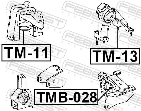 FEBEST Mounting, engine (TMB-028)